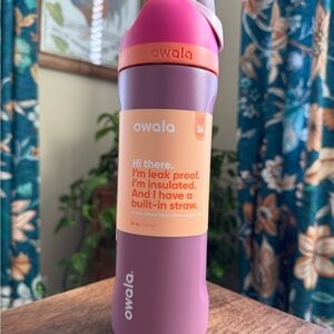 Owala Purple and Pink Insulated Water Bottle